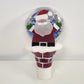 Santa Claus Christmas Night Light Glitter Snow Globe Chimney Plug In Holiday