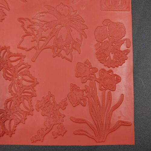 Unmounted Uncut Rubber Stamps Sheet Flowers 12 Images 8x10 Crafting Scrapbooking