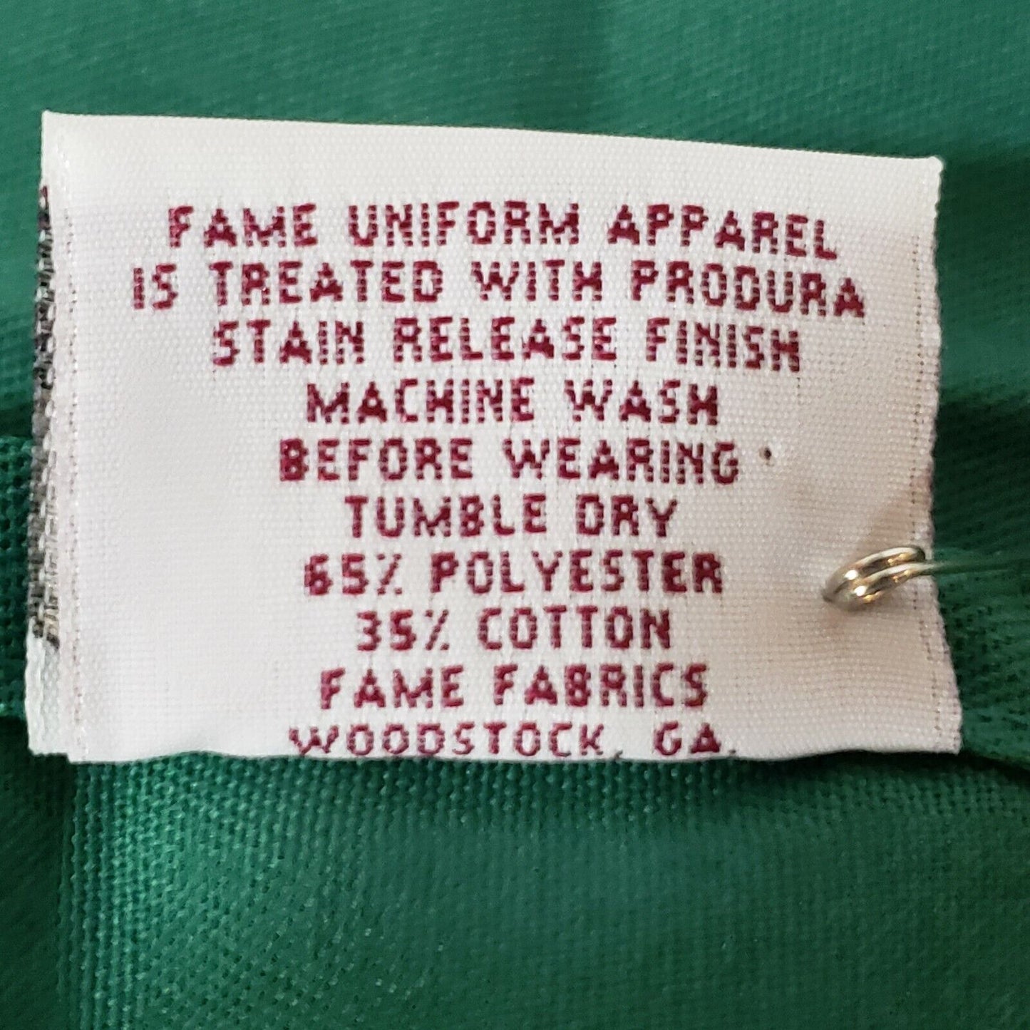 Medium Green Full Length Bistro BOH Apron Pocket 27" W x 31" L Fame Fabrics F24