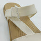 Crocs Iconic Comfort Tulum Sandals White Straps Women's 7 Buckle Comfort Slipper