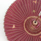 Japanese Wagasa Oiled Paper Umbrella Purplish Red Waterproof 39" Parasol Vintage
