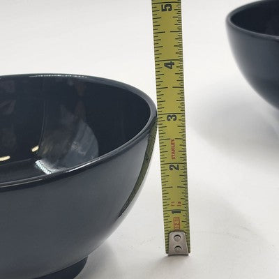 2 Waechtersbach Germany Fun Factory Freestyle Glossy Black Serving Bowl 6" Chip