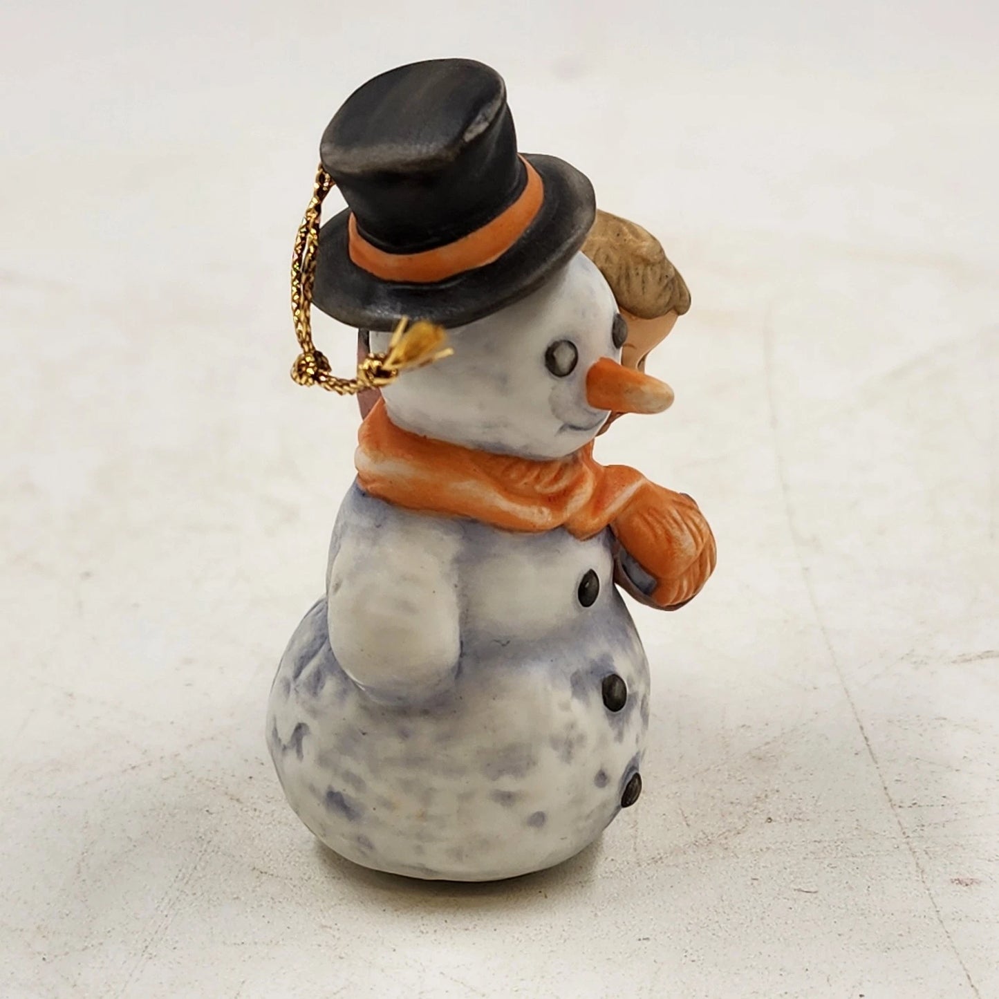 Berta Hummel MY FIRST SNOWMAN Christmas Ornament 2000 Goebel Porcelain 2.75"