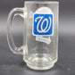 1960's Washington Senators MLB Clear Glass Beer Mug Logo Rare Baseball 5.5" Vtg