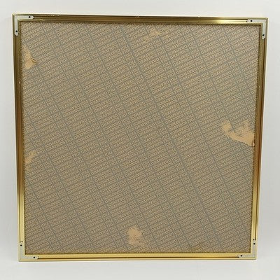 Wesley Smith Carousel Horse Print Signed WESS Embossed Gold Frame 20.25" Square