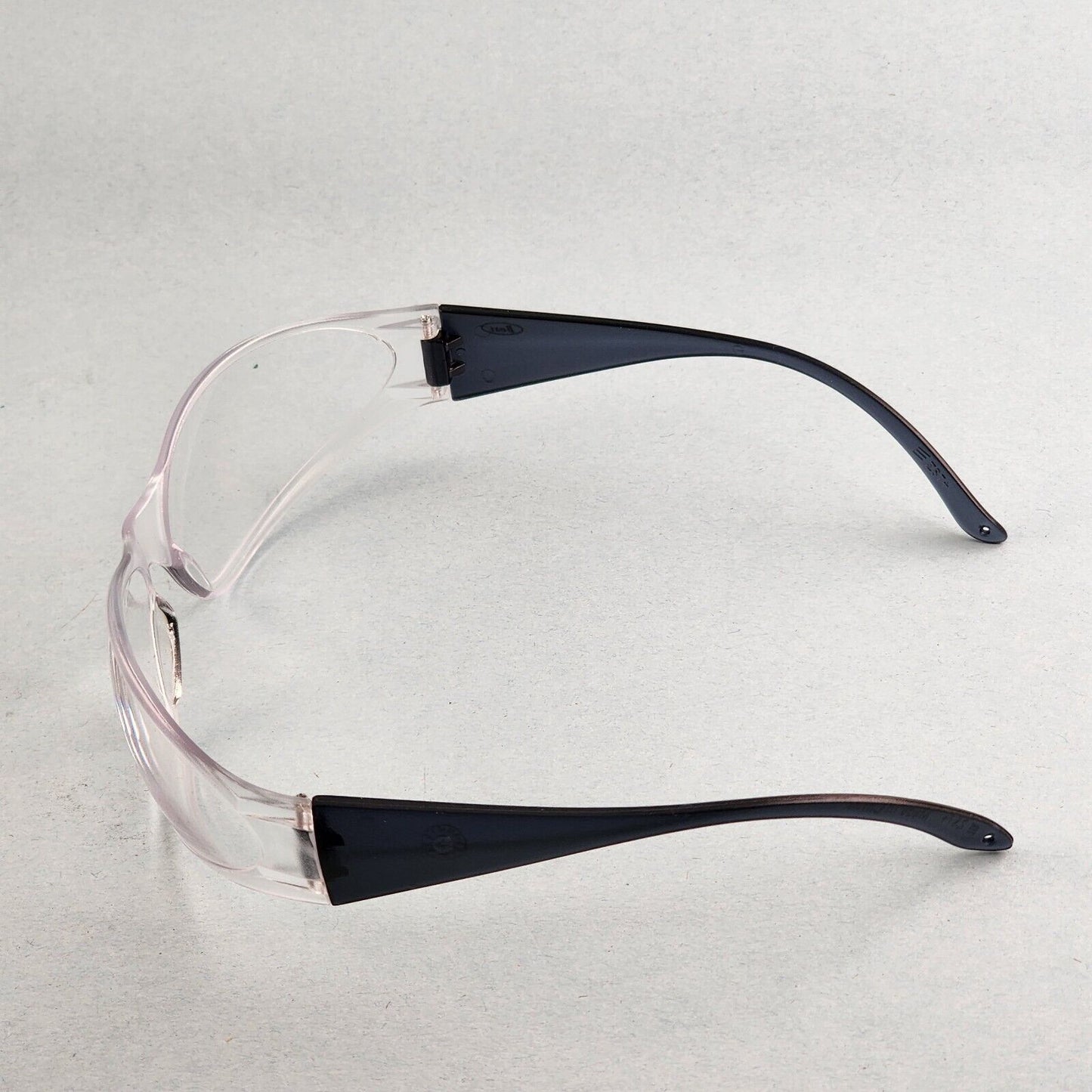 ERB Boas Safety Glasses Work Eye Protection Wraparound Lens High Impact Z87.1 (Smoke, Clear)