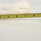White Rib Knit Beanie Winter Hat Fold Up Watch Cap One Size Minimalist Packable
