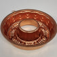 Copper Tone Jello Gelatin Ring Mold 3.5 Cup Geometric Wall Hanging 8.5" Vintage