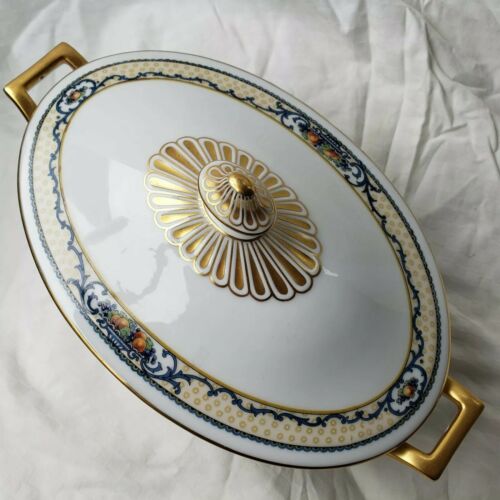 Bavaria Thomas Delmonte Covered Vegetable Oval Fine China Fruit Grapes Gold Gilt