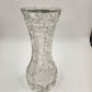 Imperlux Germany 12"x5" Lead Crystal Vase Flared Hand Cut Floral VTG Glass
