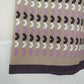 Symphony Scarfs 20" Square Scarf Brown Curved Pattern Polyester Vintage Italy