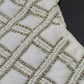 Rachel Zoe Christmas Stocking Silver White Beaded 8"x22" Diamond Polyester NWT