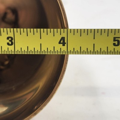 Dept 56 Brass Bell Long Decorative Handle with Logo Polished Etched Dog 4" x 10"