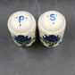 Hadley Oversized Salt & Pepper Shakers Blueberry Bouquet Hand-Painted Vintage