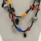Necklaces Lot Beaded Chain Boho Multicolor Art Glass & Textured Black Orange