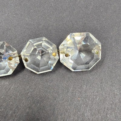 9 Pc High Quality Octagon Crystal Strand Progressive Cascade Flow Chandelier 8"