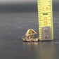 Vintage Grandma Heart Brooch Gold Tone Rose Floral Pin