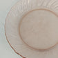 Fortecrisa Pink Swirl Ribbed Glass Coupe Soup Bowl 8.5” MCM Tableware Mexico Vtg