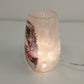 Frosted Glass Snowman Cardinal Winter Scene Vase Light Plug In Christmas 5.25"