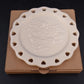 Longaberger Sweetest Heart Candle Plate White Pottery Heart Cutout Floral 6"