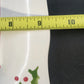 Prairie Dog Pottery Black Newfoundland Candy Cane Christmas Plate 9.25" Square