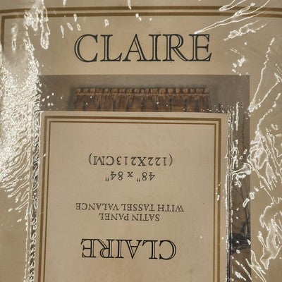 Claire Taupe Curtain Panel Satin Tassel Valance For Window Wall 48"x84" China