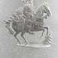 Wilhelm Schweizer Pewter Santa Claus Riding a Horse 1996 Signed Germany 5"L