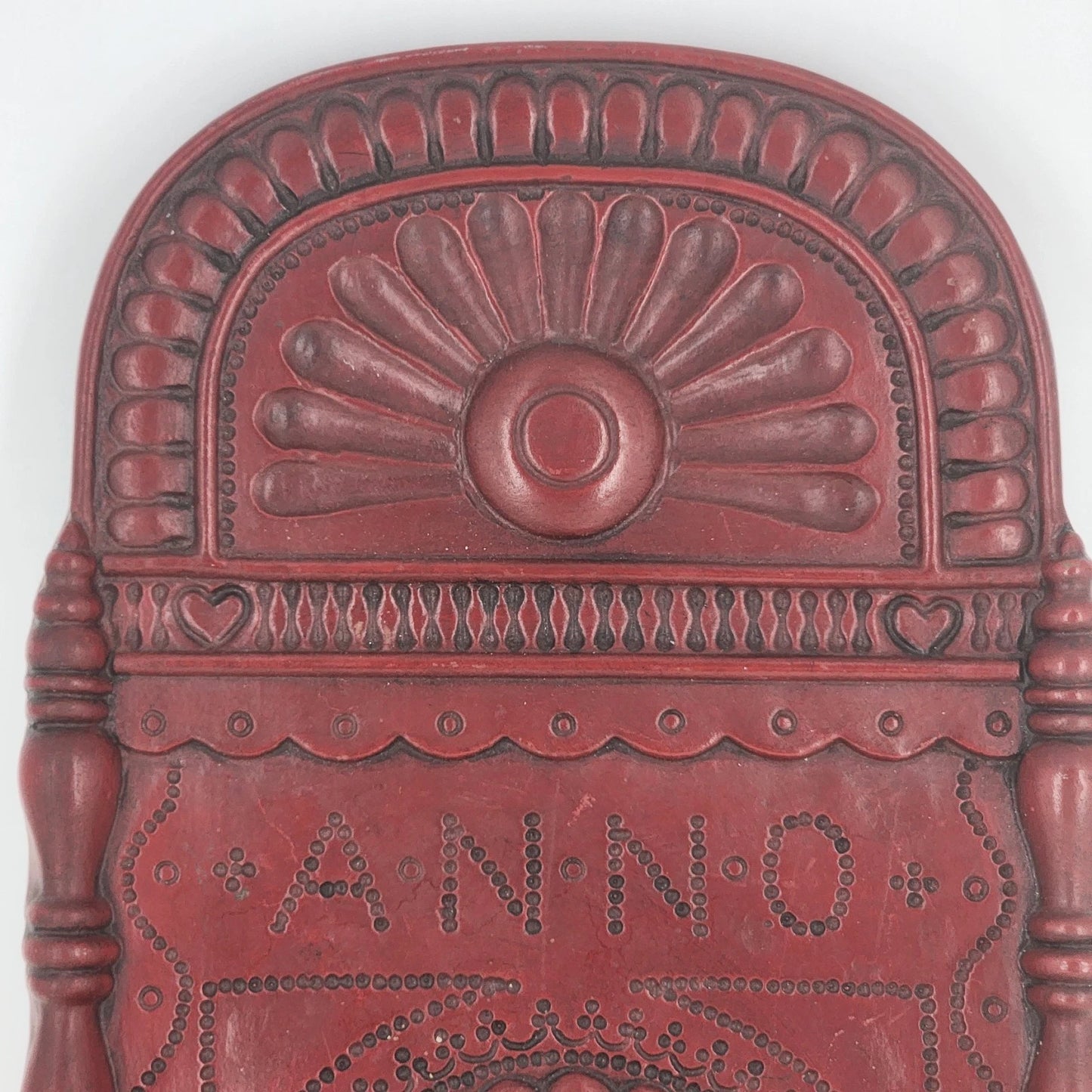 French Gilt Torchere Wall Sconce 2-Light Red Molded Metal Candelabra Anno 1698