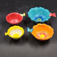 Cupcakes & Cartwheels Ceramic Butterfly Measuring Cups Nesting Set Flower Shape