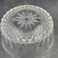Arcoroc France Salad Serving Bowl Diamond Cut Crystal Clear Glass 5" Vintage