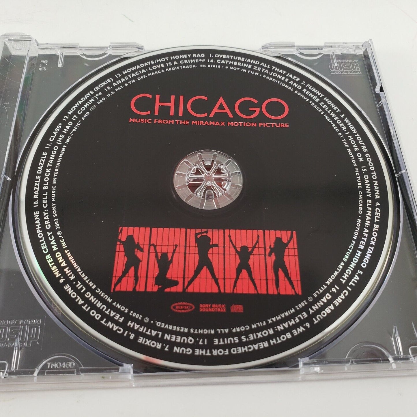 Chicago Soundtrack CD 2002 Catherine Zeta-Jones Renee Zellweger Richard Gere