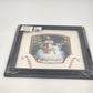 Feathered Friends Snowman Birds Framed Art 8x10 Sealed Matted Dark Wood Frame US