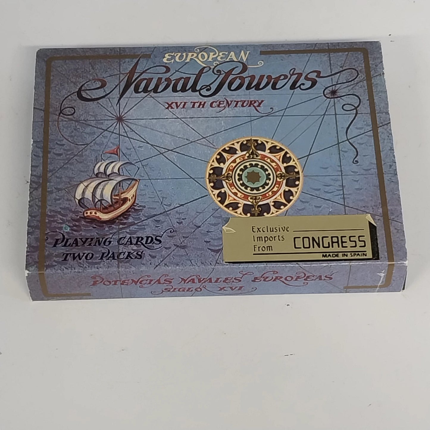 Fournier Naval Powers Playing Cards 2 Deck Set Spain 16th Century Vintage