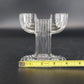 Anchor Hocking Queen Mary Clear Glass Pattern Double Candle Holder 4.5" Vintage