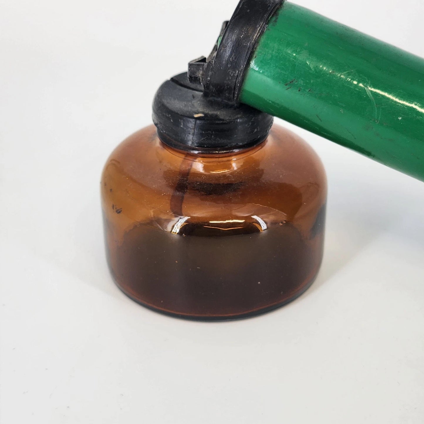 1950s Vintage Bug Insect Pump Sprayer Amber Glass Atomizer