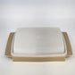 Tupperware 723-2 Deviled Egg Keeper Almond 4 Pc w Inserts Carrier 12" Vintage