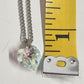 Clear Crystal Heart Pendant Silver Tone Chain Fashion Necklace 8.5" Drop