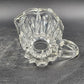 Gorham Crystal Lotus Pattern Creamer & Sugar Bowl with Lid Vtg Glass Set Germany