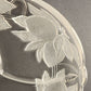 14" Sango Victoria & Beale 3-Part Clear Glass Platter Forbidden Fruit Pattern