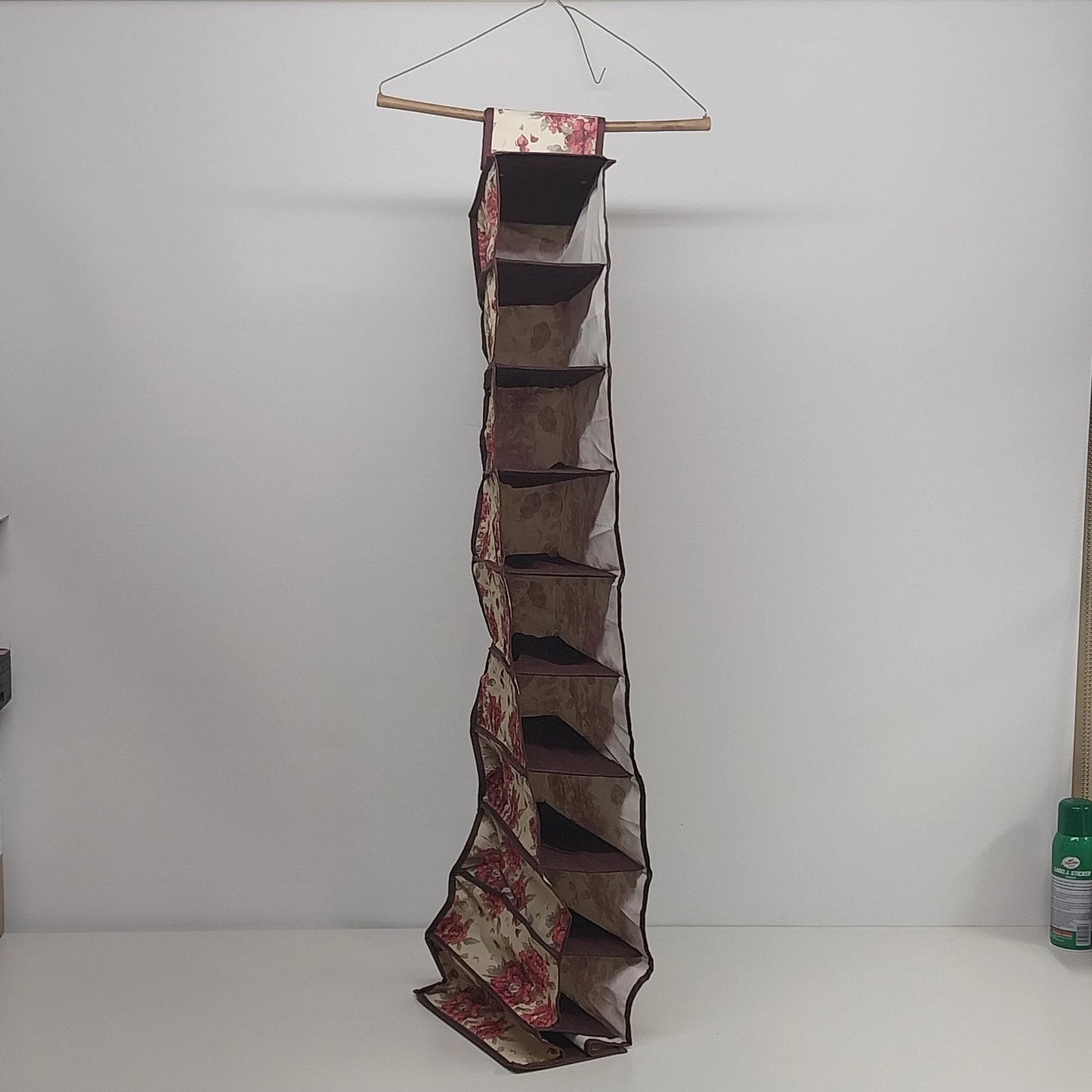 Laura Ashley Floral Hanging Closet Organizer 10 Slot Storage
