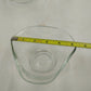 Tri-Top Chip Dip Serving Bowl Set Clear Glass Metal Bracket Indiana Glass Modern