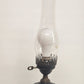 Toleware Table Lamp Black Gold Metal MCM Hurricane Globe Black Metal Cone Shade