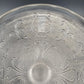 Vintage Jeannette Glass Pedestal Cake Stand Harp Pattern Clear