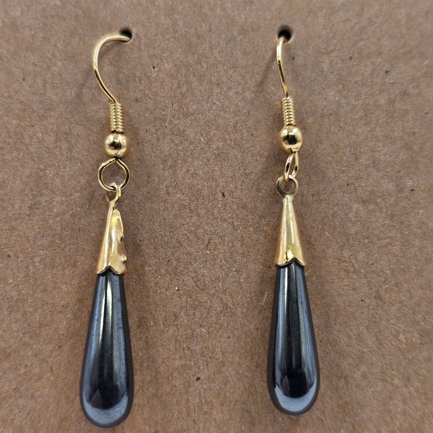 2 Dangle Earrings Gold Silver Black Bow Net Agate Pearl 1.5" Drop