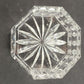 Waterford Crystal Glass Dish with Lid Octagon Shaped 5" Ireland Felt Pads Vtg