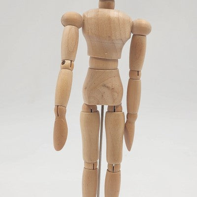 Natural Wooden Articulated Artist Model Gestalta Poseable Jointed Figure 8.25"