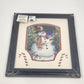 Feathered Friends Snowman Birds Framed Art 8x10 Sealed Matted Dark Wood Frame US