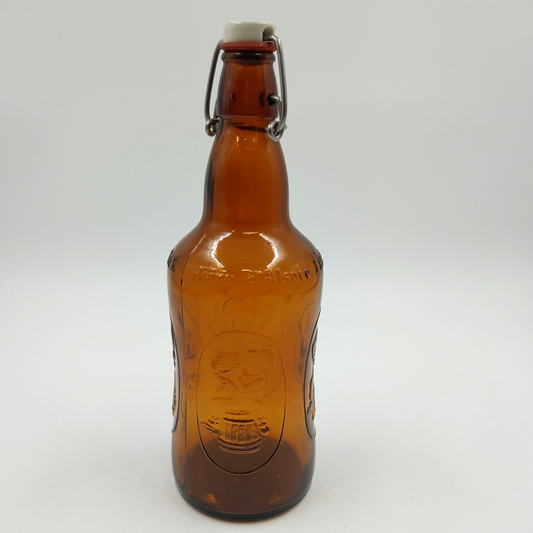 Fischer Biere d'Alsace Bottle with Ceramic Top and Wire Bail Stopper 10"