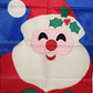 Christmas Santa Claus Decorative Heavy Nylon Yard Flag 39" x 27" Sewn Colorful