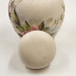 Bisque Porcelain Ginger Jar Pink Green Floral 5.75"x5" Hand Painted